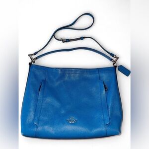 Coach | Large Scout Turquoise Leather Hobo Handbag